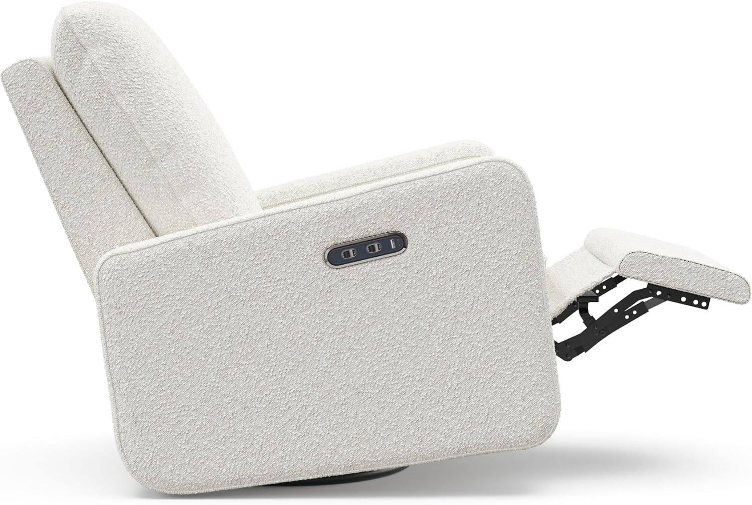 Graco Teddi Power Recliner Swivel Glider, Electronic Power Recline, Oeko-TEX 100 Certified, USB-A & USB-C Charger, Premium Cushioning & Comfort – (Ivory Boucle)