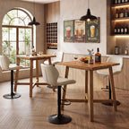 Solid Wood Bar Table, Farmhouse 31.5 Inch Square Counter Height Bistro Table with Footrest, Commercial Pub High Top Cocktail Furniture for Restaurant Cafe Bar, Brown