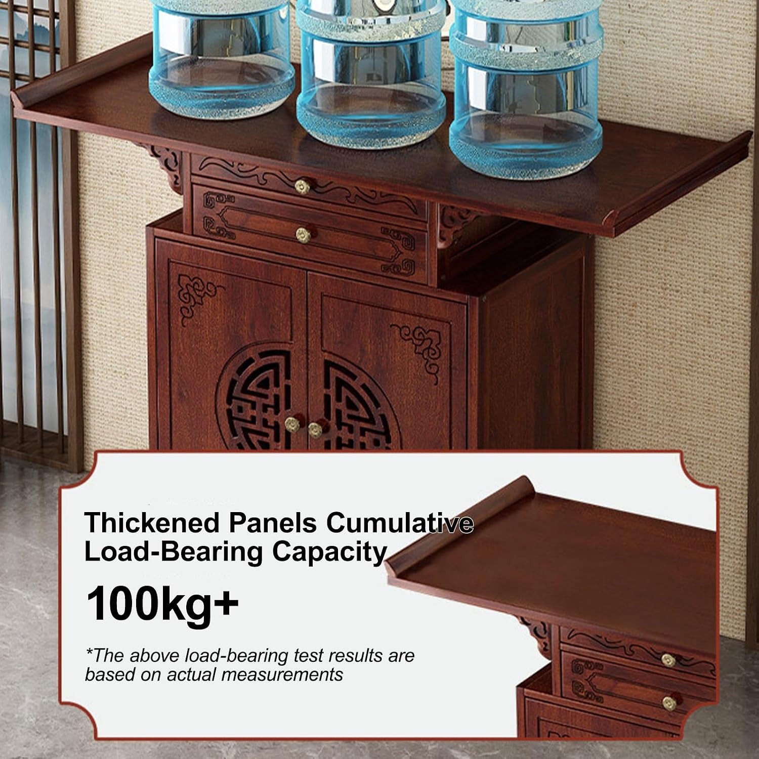 Free Standing Altar Table, Prayer Altar, Chinese Meditation Shrine Table with Storage, Personal Prayer Shrine Desk for Incense and Pray(66 * 35cm/26 * 13.8in)