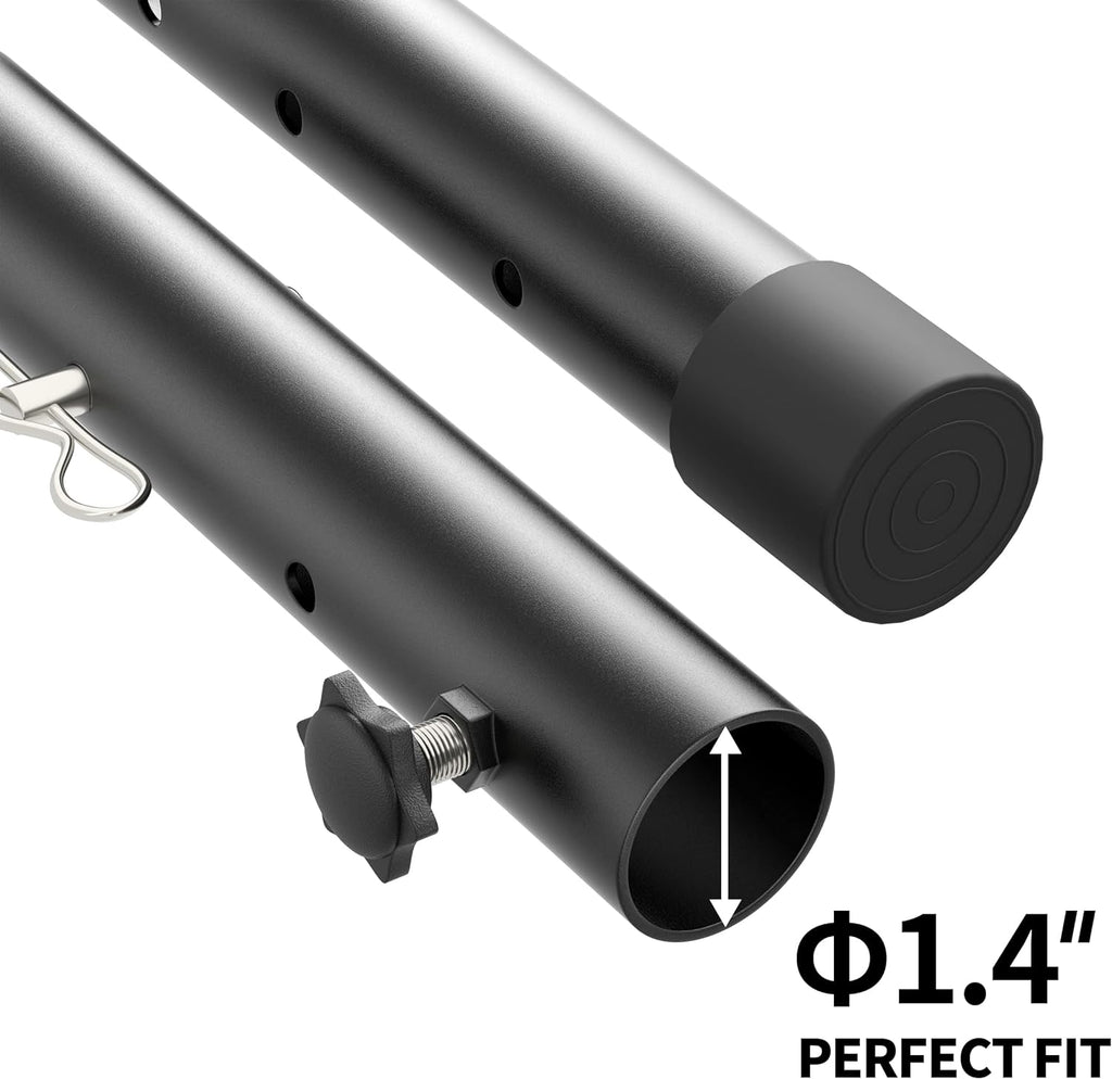 Folding Table Risers for Straight/Bent Leg, Durable Table Leg Extensions 2 Levels/Heights Table Leg Extenders 3.6in | 5.2in - All for Treating Your Back Pain (4-Pack)