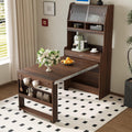 roomfitters 69" Kitchen Pantry Organizers and Storage Kitchen Cabinet with Extendable Dining Table and Coffee Bar, Walnut