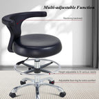 Ergonomic Home Office Desk Chair - Adjustable Task Chair with Lumbar Support, Foot Ring and Rolling casters for Computer,Hospital,Clinic,Dental Hygienist