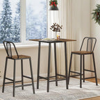YATINEY Bar Table, Kitchen Dining Table, Bar Counter Height Table, Pub Color Matching Breakfast Table, for Dining Room, Tavern, Coffee Corner, Party, Rustic Brown and Black BT02BR