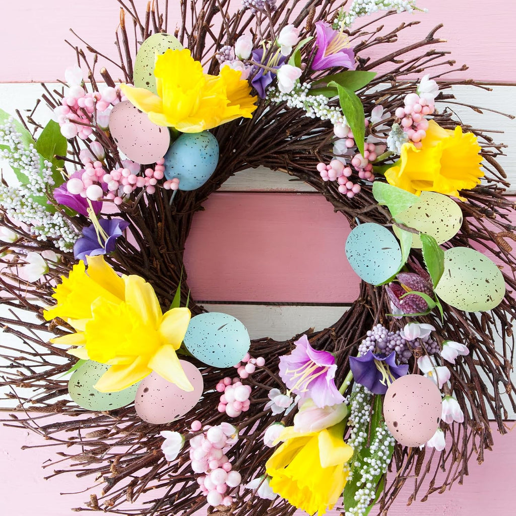 Winlyn 140 Pcs 5 Colors Mini Artificial Easter Eggs Decorative Speckled Eggs Pastel Pink Green Blue Foam Eggs 1" for Spring Easter Basket Nest Decor Bowl Fillers Seasonal Wreath DIY Craft Projects