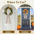 2 Pack Front Door Wreath Blank Sash, Larbeti Burlap Wreath Sashes with 4.7" W×56.7" L, Garland Sash Fit for Farmhouse, Wedding, Holiday to Indoor & Outdoor Decorative, for DIY Embroidery Letter