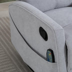 Manual Rocking Chair Nursery with Massage and Heat for Adults Comfy High Back Swivel Gilder Rocker Recliner for Bedroom Living Room