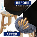 SINOSSO Modern Bar Stool Cushion Dia.13, Fashion Interweaving Design Anti-Skid Silicone Round Stool Seat Cushion Cover Padded (Blue, M,1)