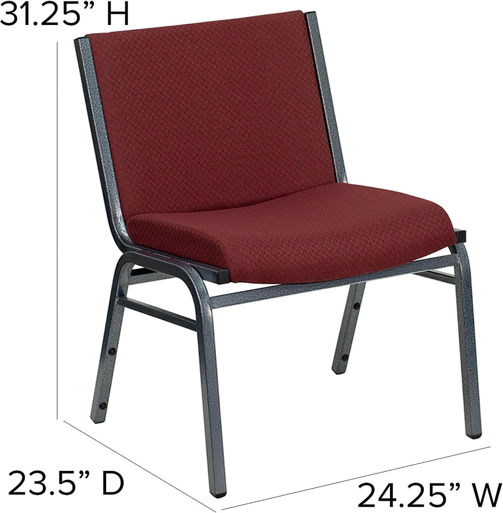 Flash Furniture 4 Pk. HERCULES Series Big & Tall 1000 lb. Rated Burgundy Fabric Stack Chair