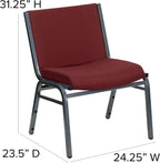 Flash Furniture 4 Pk. HERCULES Series Big & Tall 1000 lb. Rated Burgundy Fabric Stack Chair