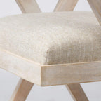 Mercana Furniture & Decor Director's Chair Topanga II by Mercana Armchair, 23.0L x 22.0W x 31.5H, Whitewashed | Cream