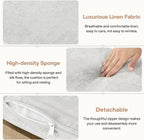 Tribesigns Upholstered Entryway Bench, 47-Inch Long Farmhouse End of Bed Bench with Padded Seat and MDF Frame, Rustic Indoor Cushion Seat for Entrance, Hallway, Bedroom