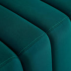 MCombo Waiting Room Benches, Guest Reception Lobby Chairs for Salon, Velvet Upholstered Ottoman for Bedroom Entryway 4698 (Green)