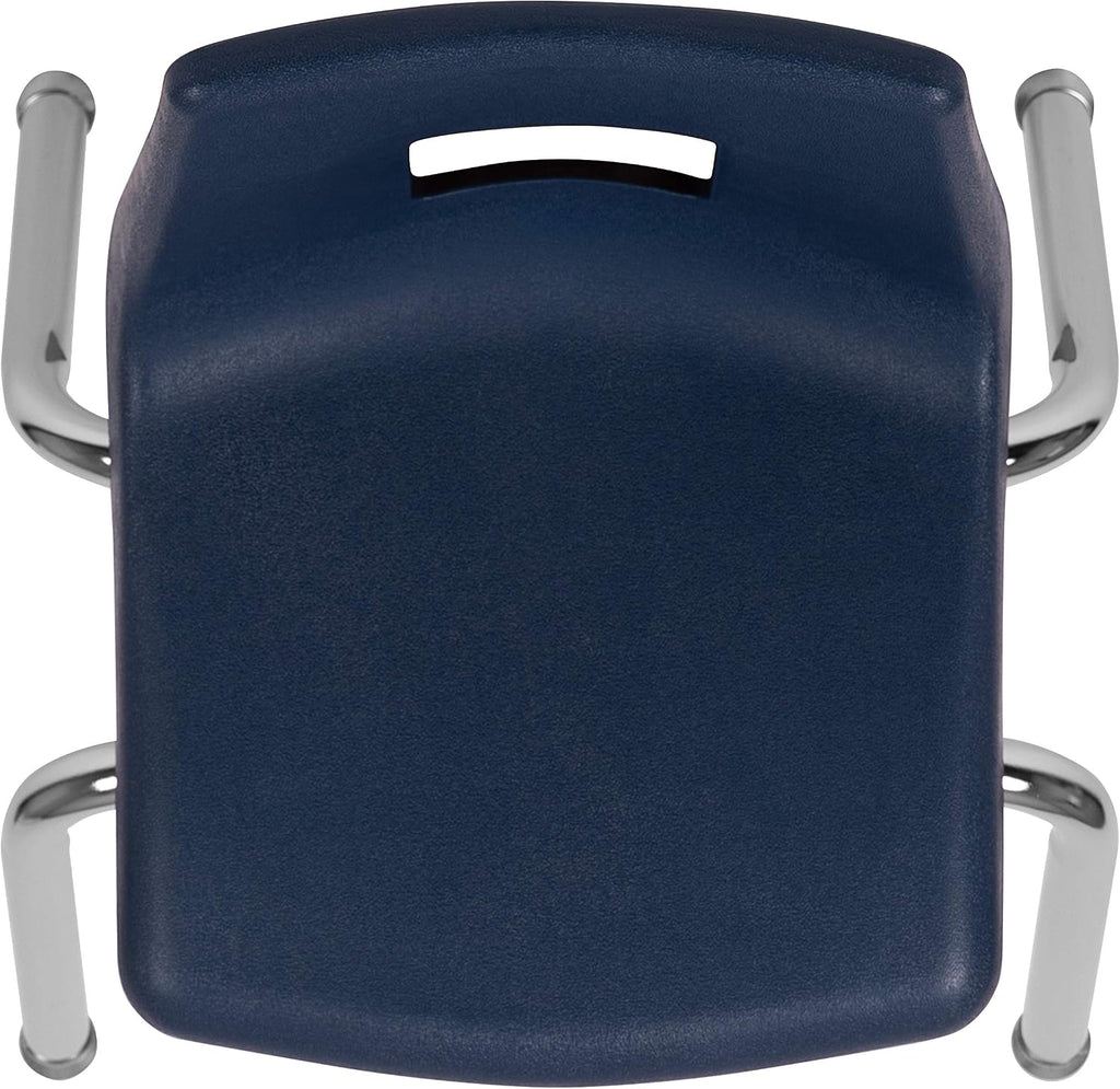 EMMA + OLIVER Navy Student Stack School Chair - 12-inch