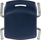 EMMA + OLIVER Navy Student Stack School Chair - 12-inch