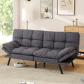Opoiar Futon Sofa Bed Convertible Memory Foam Foldable Couch Modern Sleeper Loveseat with Adjustable Armrests&Backrests for Small Spaces Office Studio Apartment Dorm Game Room