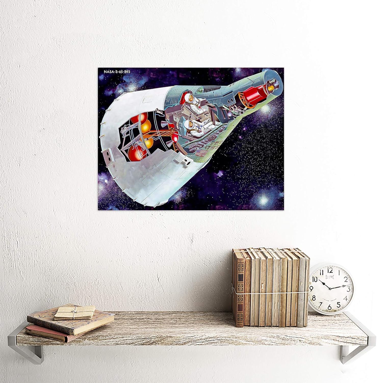 Wee Blue Coo Drawing Nasa 1965 Project Gemini Unframed Wall Art Print Poster Home Decor Premium