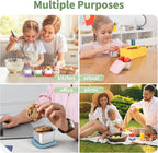 SANEXC 6 Oz Stainless Steel Snack Containers for Kids - 6 Pack Metal Food Containers with Lids Silicone Easy Open 100% Leak Proof BPA Free Reusable Baby Lunch Box for Daycare Travel and Office