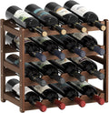 Wine Rack 16-Bottle Capacity, Space-Saving Countertop Wine Storage Organizer – Sturdy Bamboo Wine Holder for Kitchen, Bar,Cabinets & Pantry, Easy Access & Clutter-Free Organization(4-Tiers)