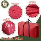 Small Christmas Tree Storage Bag Heavy Duty 3FT/4FT/5FT Christmas Tree Bag for Detachable Christmas Tree 600D Oxford Waterproof Dusty-Proof with 2 Reinforced Handle,Large Zipper Opening