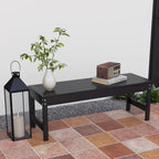 2-Seater Garden Bench with Slatted Seat