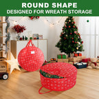 Christmas Wreath Storage Container - 30 Inch Wreath Storage Organizer bag -Durable Handles - Holiday and Seasonal Wreath Storage Bags - 1 Pack