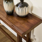 Skinny Entryway Table 59" Long Narrow Console Table for Hallway Farmhouse Behind Sofa Table for Living Room/Foyer/Reception/Bedroom, Walnut