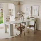 Transformer Dining Table, Extendable Console to Dining Table for 9, Folding Space Saving Dining Room Table Multipurpose Use, White