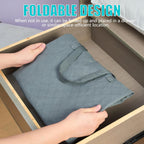 105L Extra Large Storage Bags for Blankets, King Comforters, Bedding, Clothes, Pillows, Sheets - Closet Organizers and Storage with 4 Handles & Clear Window, Foldable & Breathable (Grey, 3pack)