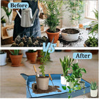 59" x 39" Extra Large Plant Repotting Mat, Foldable Gardening Mat for Indoor, Transplanting Houseplants, Pot Out, Mix Soil and Mess Control, Gardening Gifts for Women Men Plant Lover(Blue)