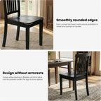 Farmhouse Dining Chairs Set of 6 – Solid Wood Rustic Kitchen Chairs with Spindle High Backrest and 17.3-Inch Wide Seat, French Country Style for Dining Room
