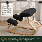 NYPOT Ergonomic Kneeling Chair with Adjustable Seats - Knee Chair for Posture Correction & Kneel Rocking Stool for Desk - Back Pain Relief and Support for Home and Office