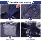 6 Pack Moving Bags Heavy Duty 210GSM with Full-Open Side Zipper, 93L 220lbs Waterproof Foldable Storage Totes for College Dorm Move-In, Moving Boxes Alternative & Home Organization, Blue