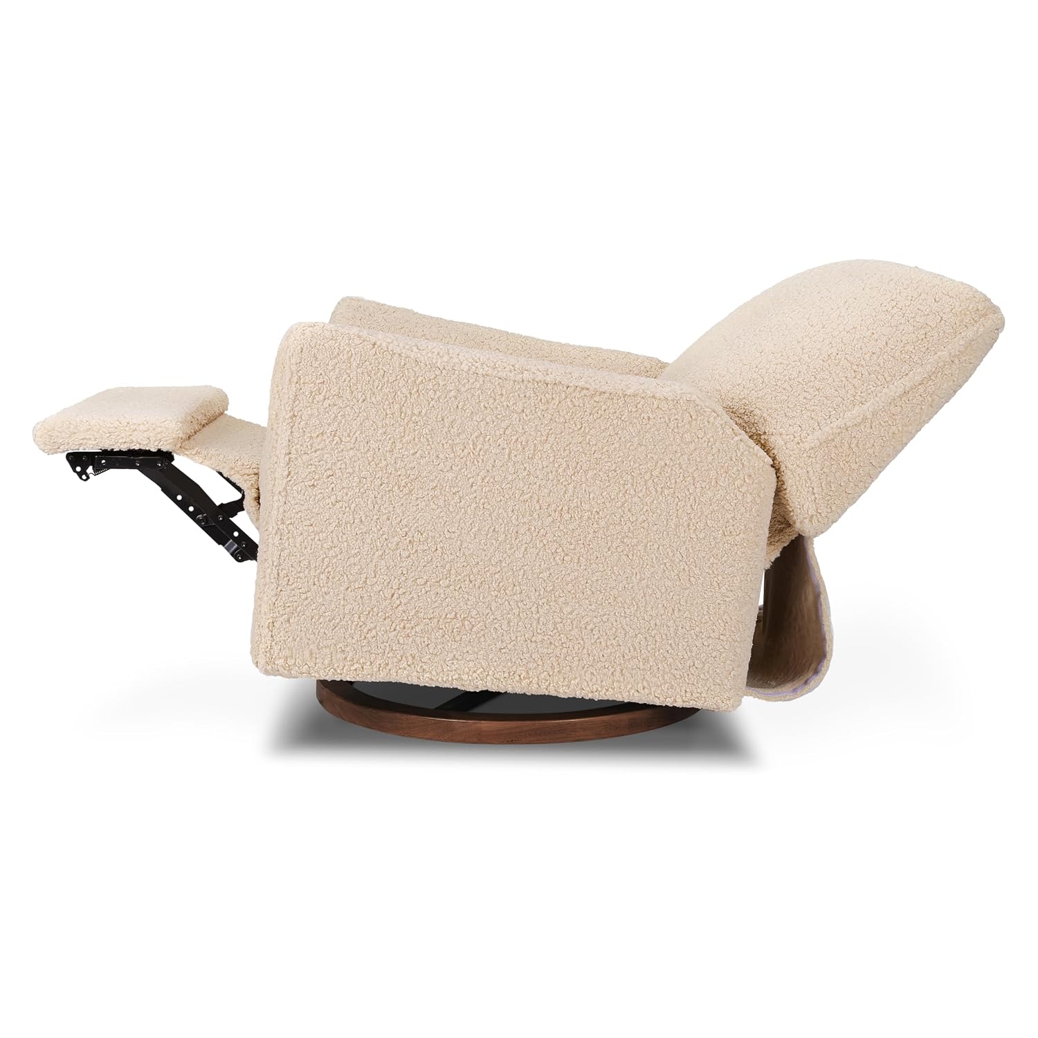 Nurseryworks for Babyletto Sunday Power Recliner and Swivel Glider in Chai Shearling, Greenguard Gold Certified and CertiPUR-US® Certified