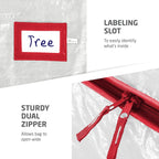 Zober Large Christmas Tree Storage Bag - Fits 9 Ft Artificial Trees - Plastic, Waterproof Christmas Tree Bag For Storage Box For Xmas - Strong, Durable Handles - Label Card Slot - White (Pack of 2)