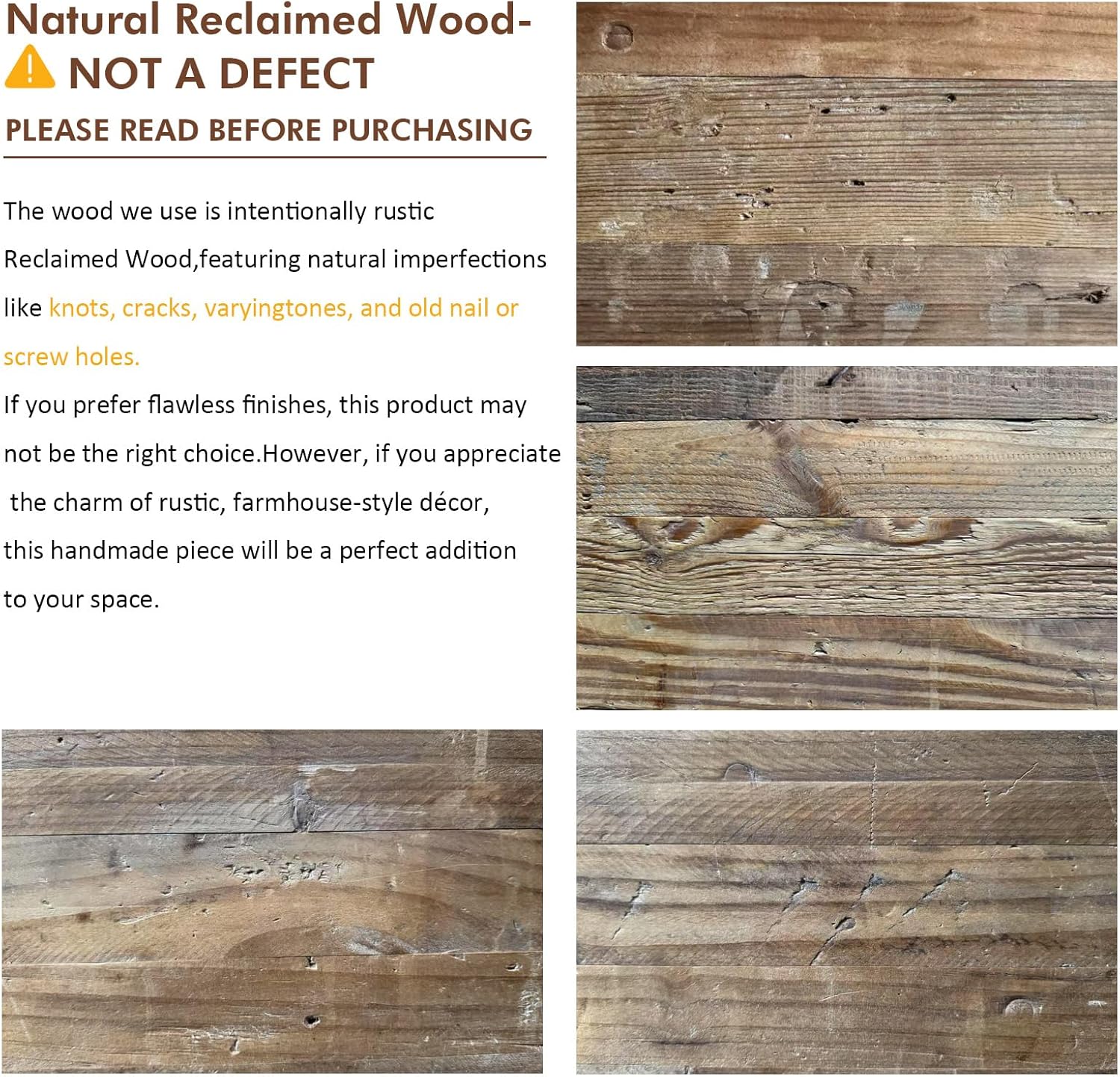HOKYHOKY Reclaimed Solid Wood Bench, 43.3" Farmhouse Entryway Bench for Hallway, Kitchen, Dining, Bedroom, Narrow Indoor Bench with Rustic Charm