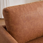 Swivel Accent Chair, 30.7" W Upholstered Square Club Sofa, 360 Degree Rotating Comfortable Lounge Armchair for Living Room, Bedroom, Apartment, Nursery (Brown)