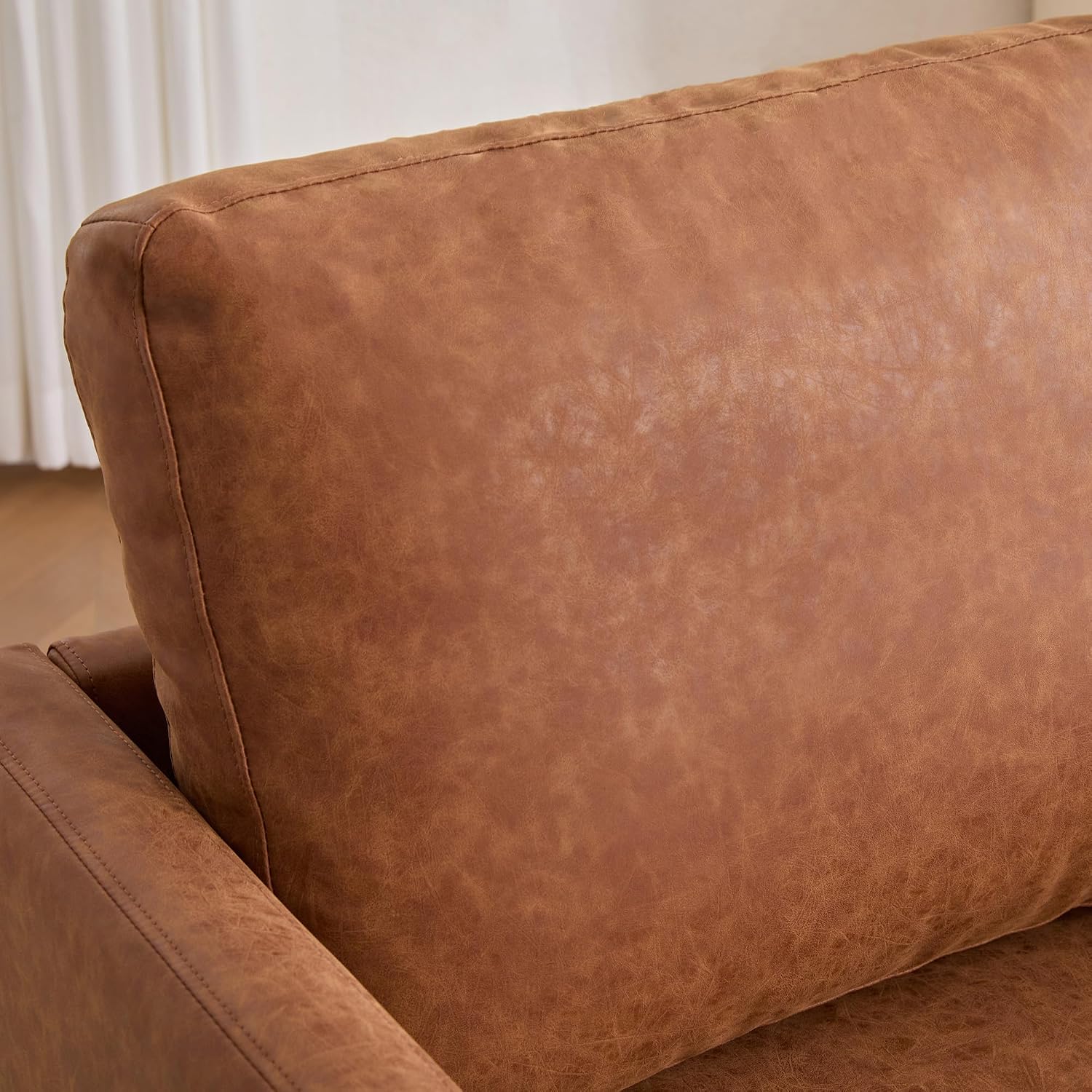 Swivel Accent Chair, 30.7" W Upholstered Square Club Sofa, 360 Degree Rotating Comfortable Lounge Armchair for Living Room, Bedroom, Apartment, Nursery (Brown)