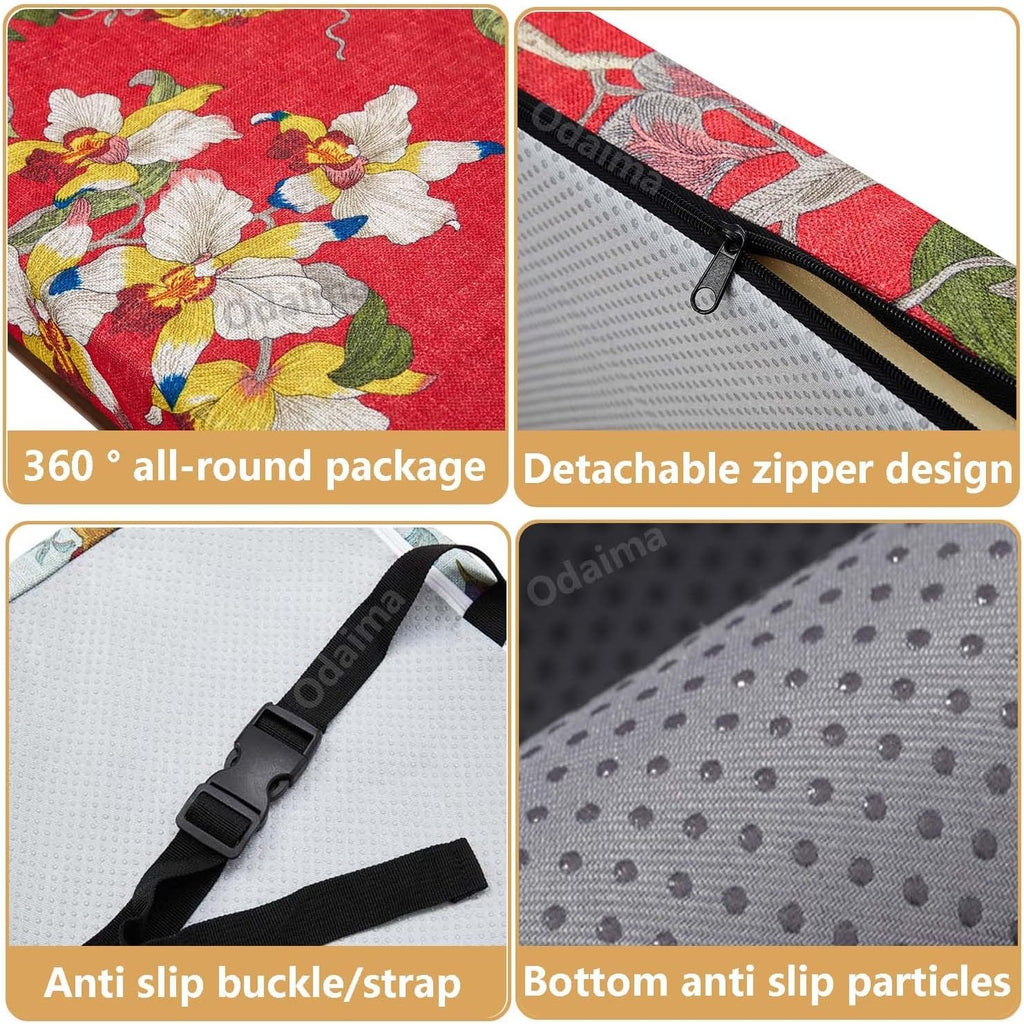 Bench Cushion Indoor/Outdoor Furniture Replacement Cushions 60/80/100/120/150/180cm -Long Seat Cushion Non-Slip for Bay Windows, Garden Patio, Long Chairs, Swings & Porch(Color5,90x50x5cm)