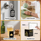 50th Birthday Gifts for Men - Unique Birthday Box with 20 Oz Tumbler, Baseball Cap, Socks, Bracelets, Scented Candle, Happy 50th Birthday Decorations for Husband, Dad, Grandpa, Friends, Boss