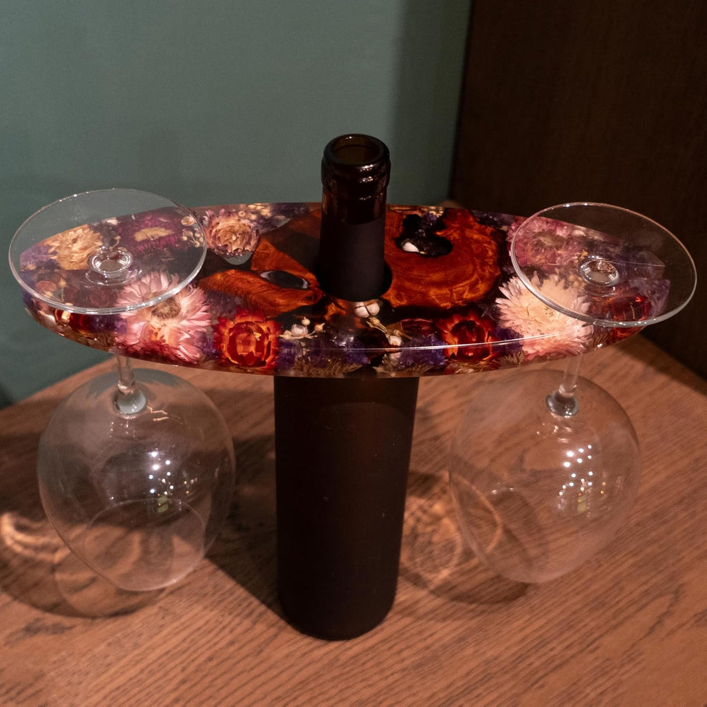 Floral New Home Gift for Wine Lover, Unique Housewarming Gift Wine Holder, Personalized Wedding Gifts Ideas