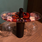 Floral New Home Gift for Wine Lover, Unique Housewarming Gift Wine Holder, Personalized Wedding Gifts Ideas