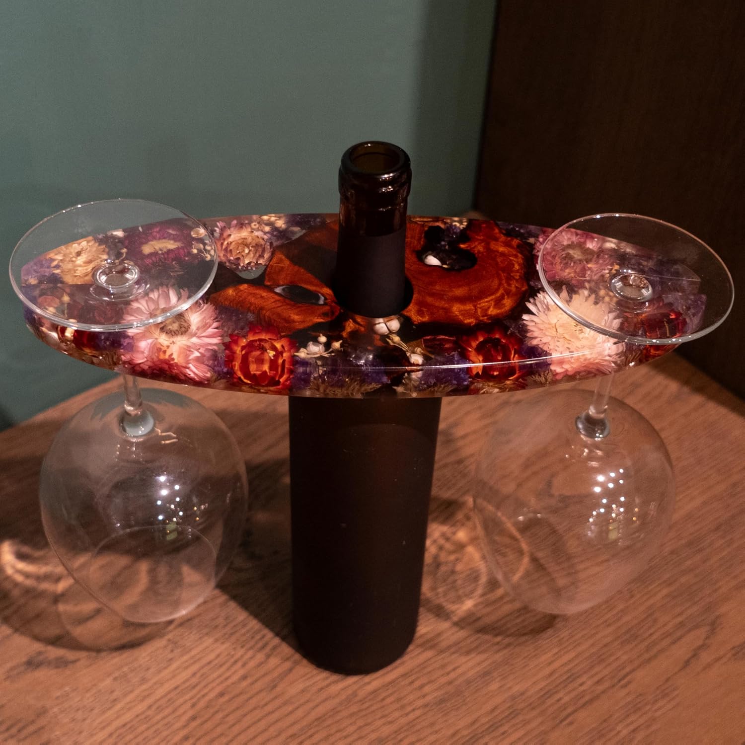 Floral New Home Gift for Wine Lover, Unique Housewarming Gift Wine Holder, Personalized Wedding Gifts Ideas