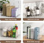 SOYO Adjustable Purse Organizers for Closet, Acrylic Shelf Divider for Bag and Purse Storage, Clear Pocketbook and Handbag Organizer, Bookshelf Separator Organizers for House, Office Use, Clear