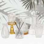 6Pcs Glass Bud Vase Set,Small Flower Vase for Tables Centerpieces Decor, Mini Vintage Clear Vase for Home,Wedding,Party Decorations