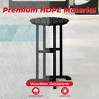 Costaelm Outdoor Bar Table, 37" Counter Height Round Patio Cocktail Bar Table, Patio Bar Table Bistro Dining Table Pub Table for Front Porch Deck, Backyard, Garden, Black