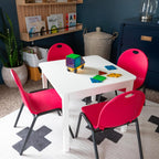Backyard Discovery 12" Kid's Stacking Chairs-4 Pack-Red