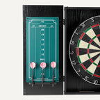 Amazon Basics Regulation Size Dartboard Cabinet Set for Adults, Black