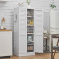 61'' Metal Pantry Cabinet with 4 Adjustable Shelves, Freestanding Steel Storage Cabinet for Kitchen & Home