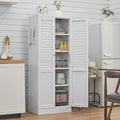 61'' Metal Pantry Cabinet with 4 Adjustable Shelves, Freestanding Steel Storage Cabinet for Kitchen & Home