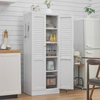 61'' Metal Pantry Cabinet with 4 Adjustable Shelves, Freestanding Steel Storage Cabinet for Kitchen & Home